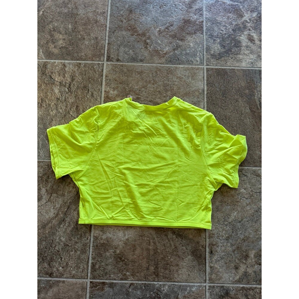 Skims Fits Everybody Super Cropped T-Shirt Neon Lime Size XL - Picture 8 of 11